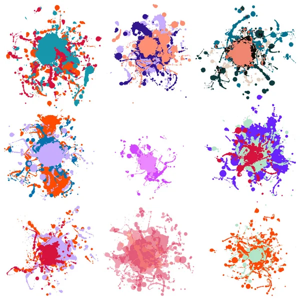 Peinture colorée éclaboussures sur blanc. plus EPS10 — Image vectorielle