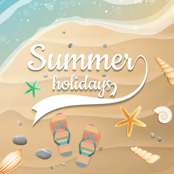 Modèle vacances d'été. plus le fichier vectoriel EPS10 — Image vectorielle