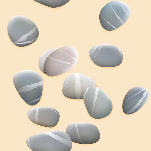 Seamless pebbles on sand. plus EPS10 — Stock Vector