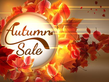 sonbahar satışı-arka plan ile boşaltmak. artı eps10