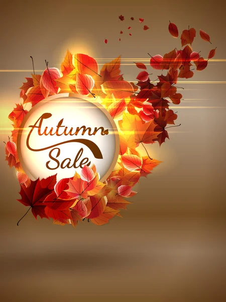 Autumn Sale background with copyspace. plus EPS10 — Stock Vector