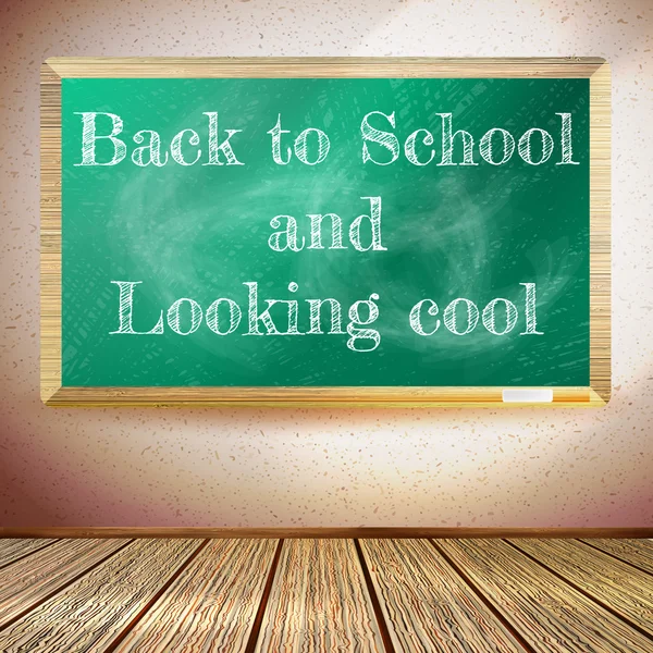 Back to school poster with chalkboard. EPS10 — Stock Vector