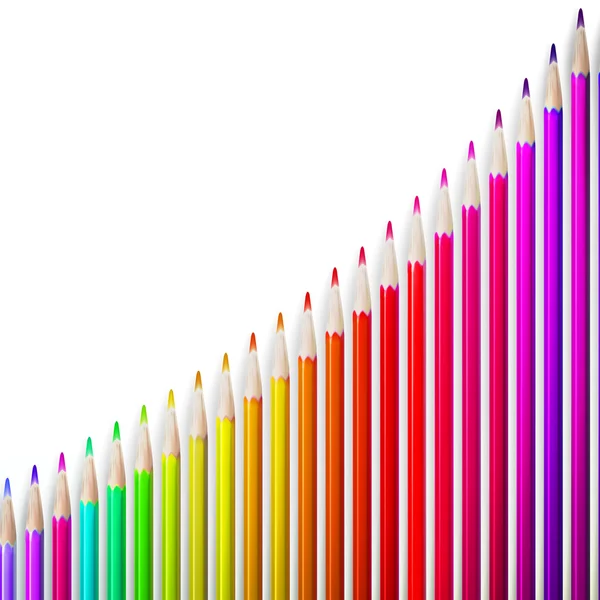 Pensilios multicolores aislados. más EPS10 — Vector de stock