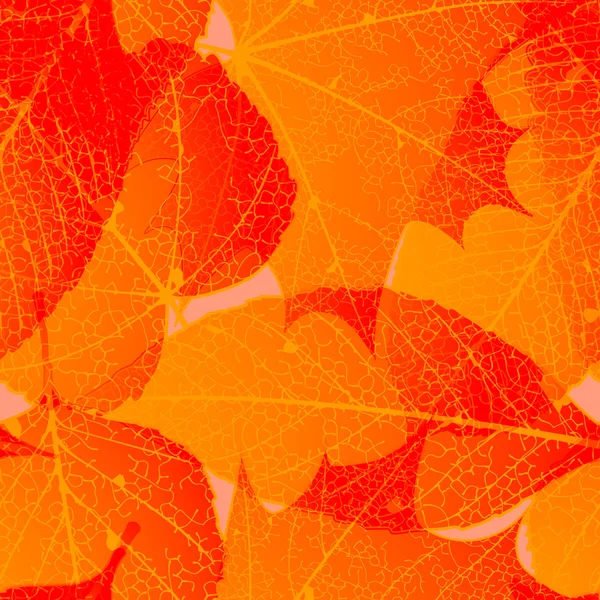 Naadloze herfstbladeren patroon. Plus eps10 — Stockvector