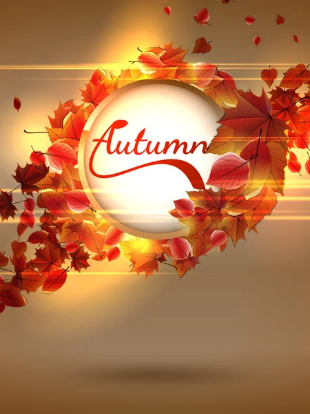 Autumn background with lights. plus EPS10 — Stock Vector