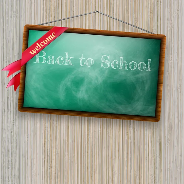 Back to school, written with chalk. EPS10 — Stock Vector