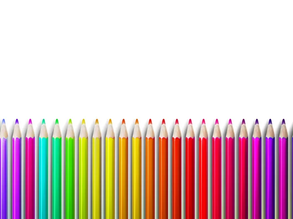 Цветные карандашные карандаши на белом. плюс S10 — стоковый вектор