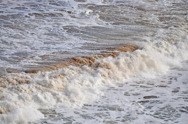 海岸线的特写视图。在南澳大利亚的海景。在澳大利亚海岸海洋波浪 — 图库照片