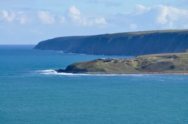 Paisagem. Área costeira da costa australiana. Vista panorâmica com terra verde — Fotografia de Stock