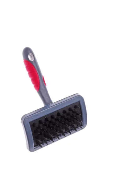 Brosse pour chien isolée sur fond blanc — Photo