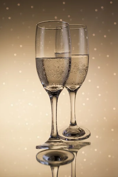 Flöjter champagne — Stockfoto