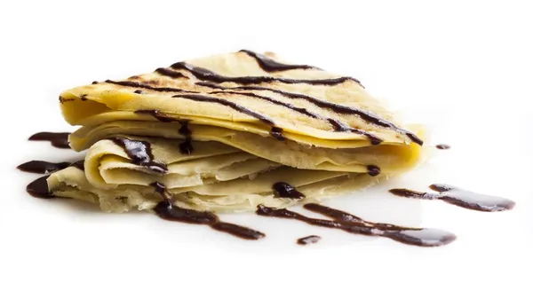 Pancake with chocolate — Stock Photo, Image