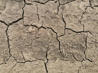 Kuru çatlamış toprak dokusu. Doğal enstantane