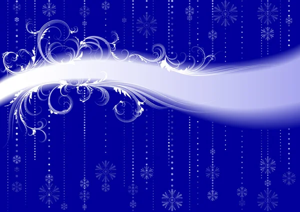 Winter achtergrond blauw. — Stockvector