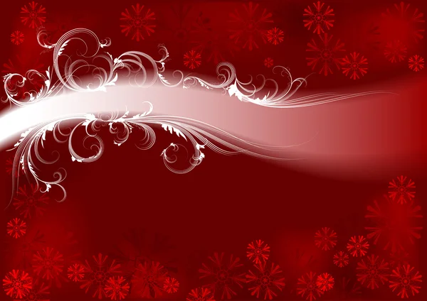 Winter background. Red. — Stock Vector