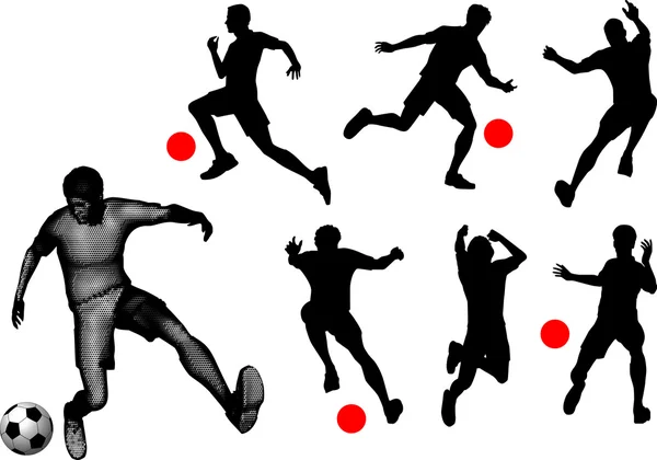 futbolcular Silhouettes.
