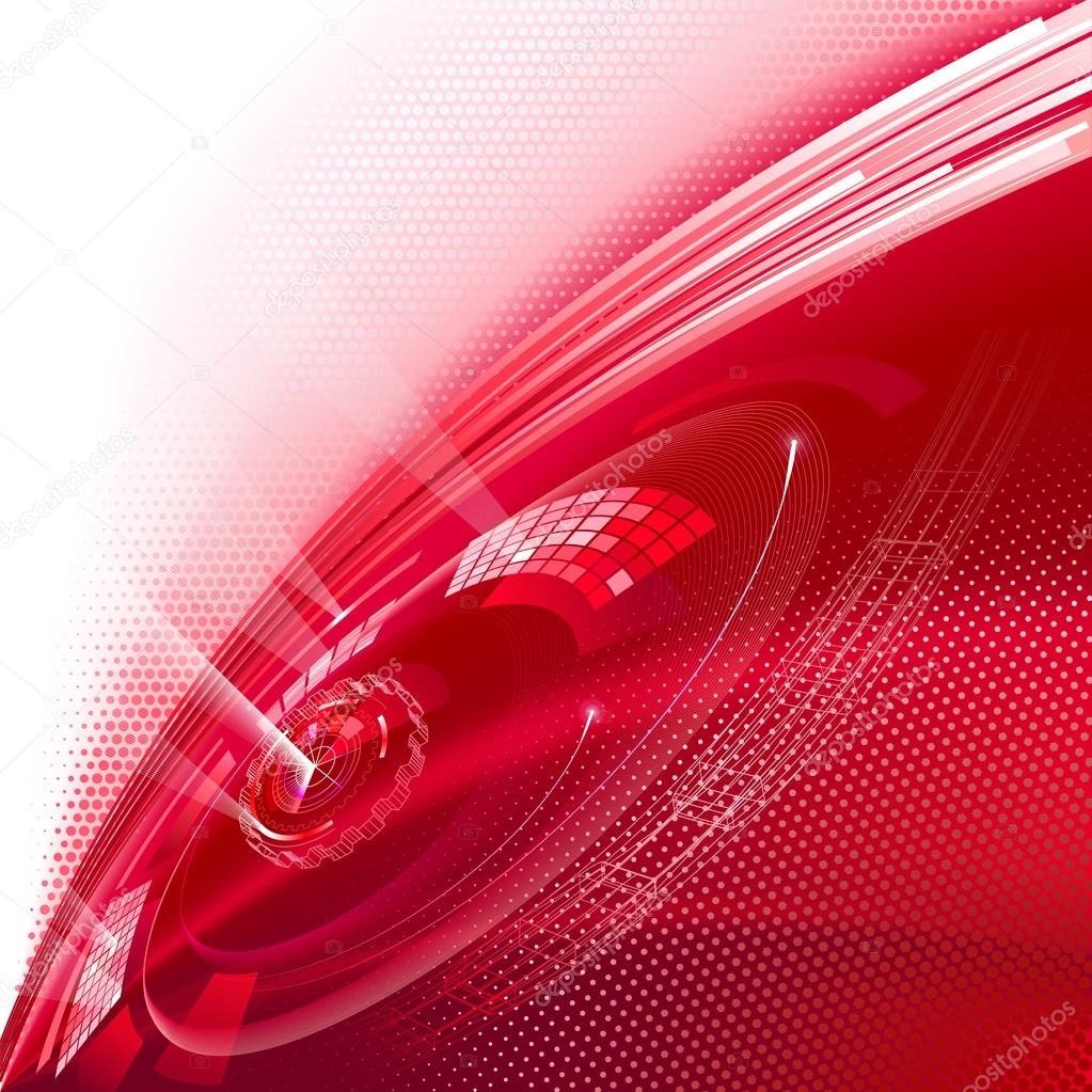 Red technology background.