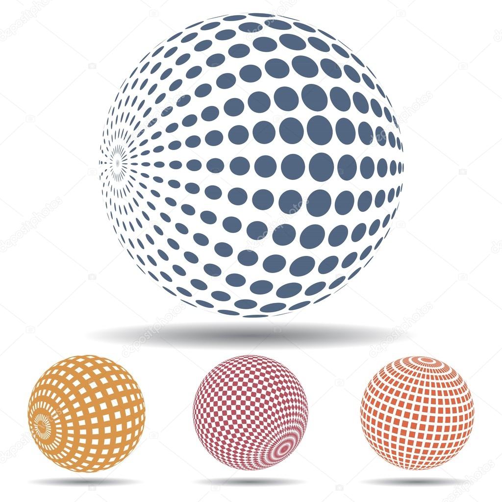 3d abstract spheres