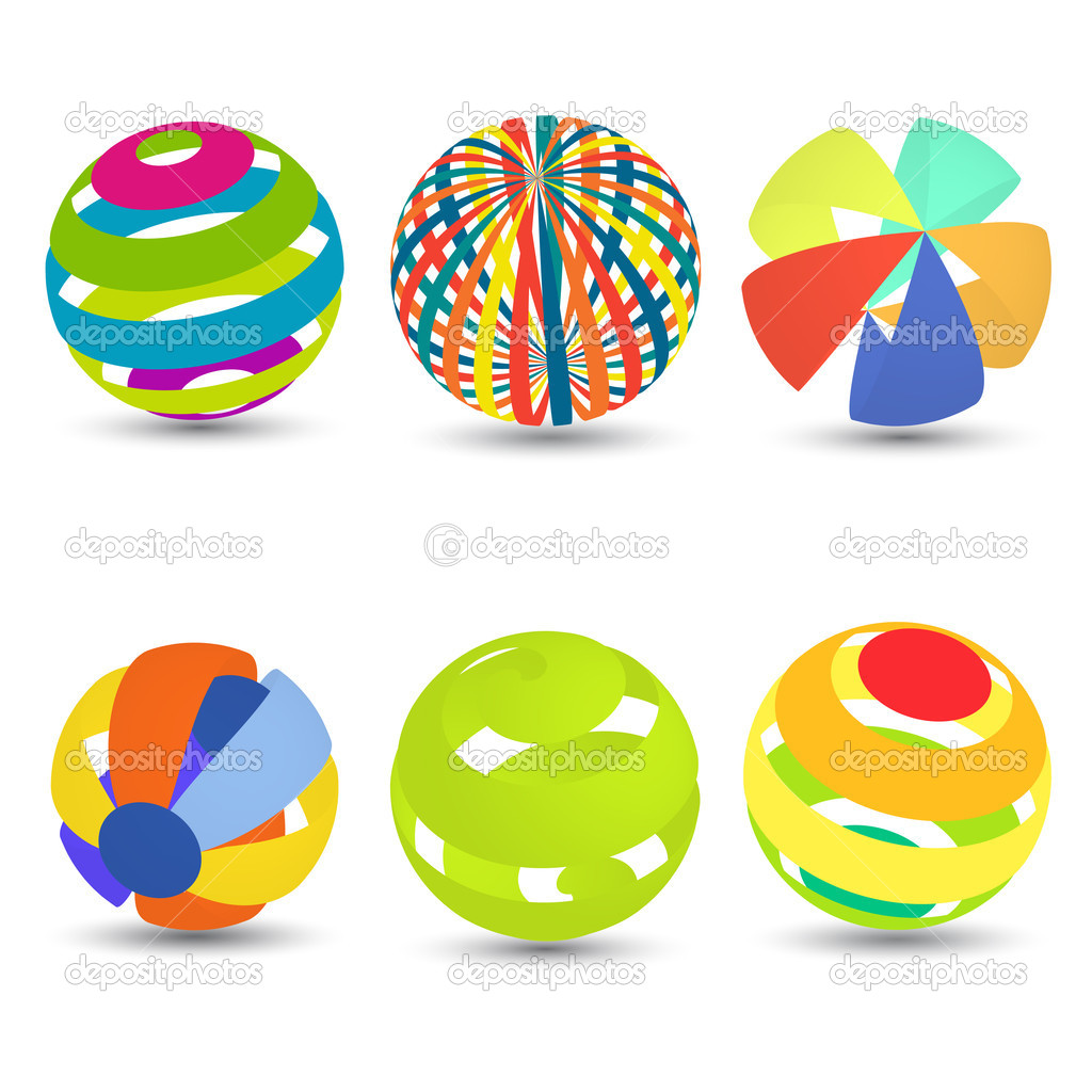 Colored 3d spheres