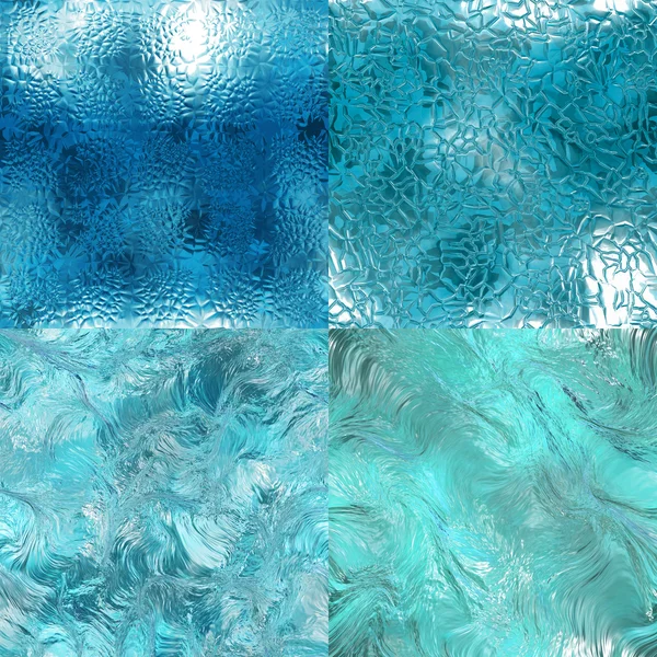 Seamless ice textures set — Stock Photo, Image