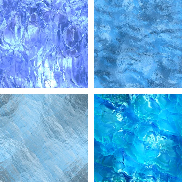 Conjunto de texturas de gelo sem costura — Fotografia de Stock