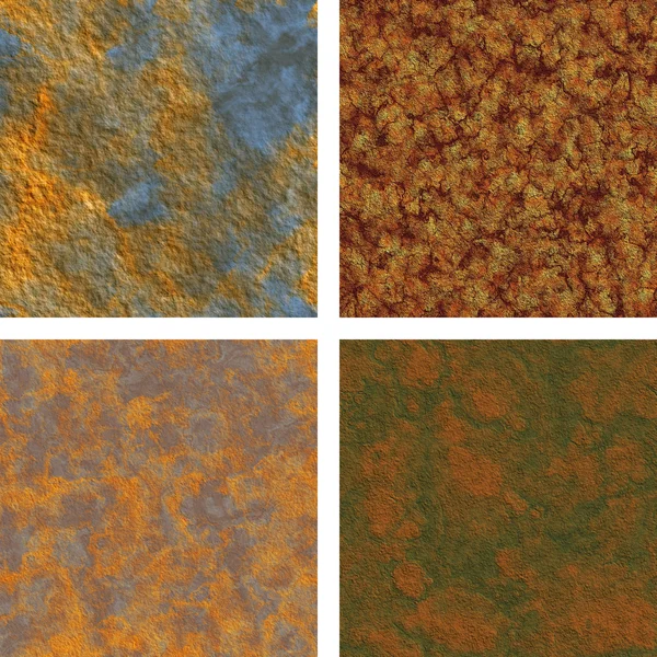 Conjunto de texturas metálicas oxidadas sin costuras —  Fotos de Stock