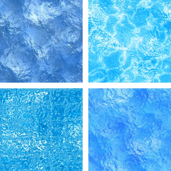 Conjunto de texturas de água sem costura — Fotografia de Stock