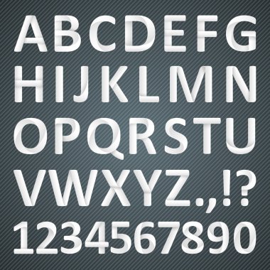 soyut beyaz çizgili yazı tipi