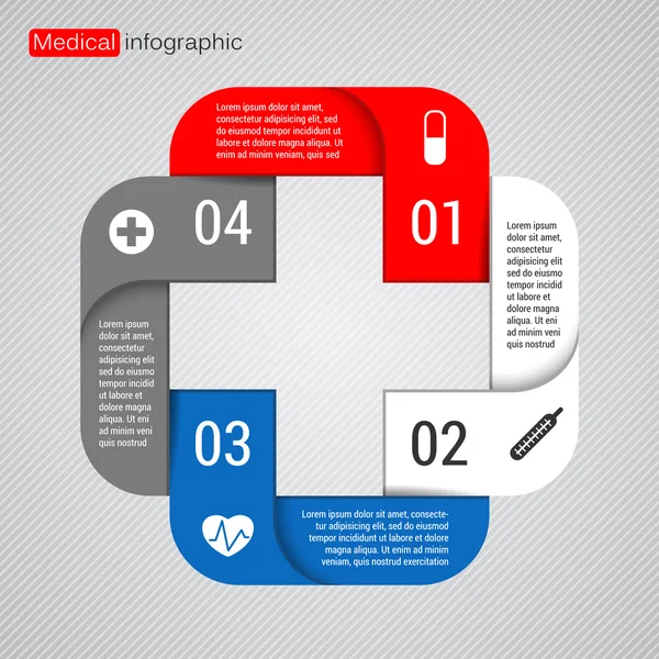 现代向量模板为您的医疗项目的 — 图库矢量图片