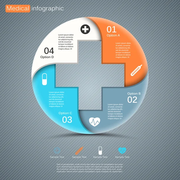 Plantilla vectorial moderna para su proyecto médico — Vector de stock