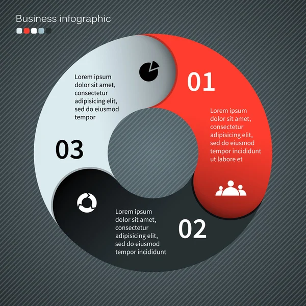 Moderno gráfico de información vectorial para proyecto empresarial — Archivo Imágenes Vectoriales