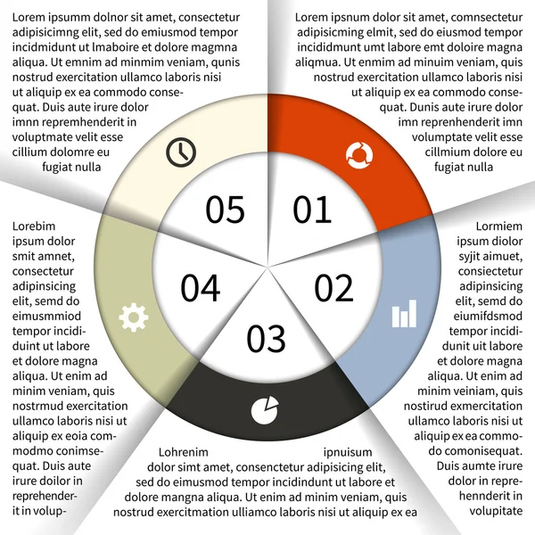 Moderno gráfico de información vectorial para proyecto empresarial — Archivo Imágenes Vectoriales