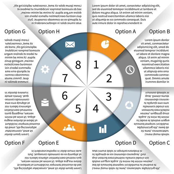 Moderno gráfico de información vectorial para proyecto empresarial — Archivo Imágenes Vectoriales