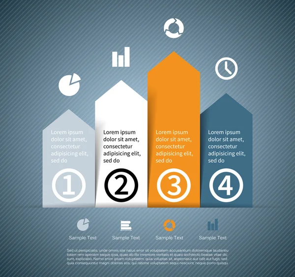 Moderno gráfico de información vectorial para proyecto empresarial — Vector de stock