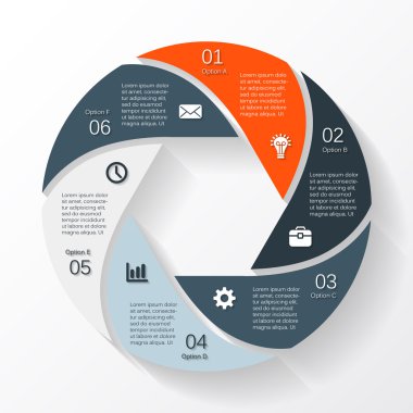 iş projesi için modern vektör bilgi grafiği