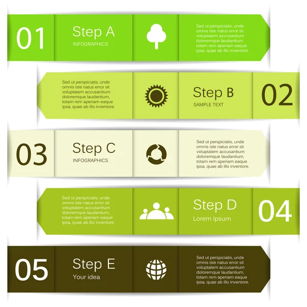 Moderno gráfico de información vectorial para proyecto empresarial — Vector de stock