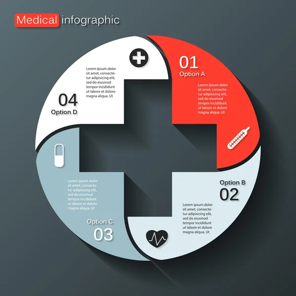 Plantilla vectorial moderna para su proyecto médico — Vector de stock