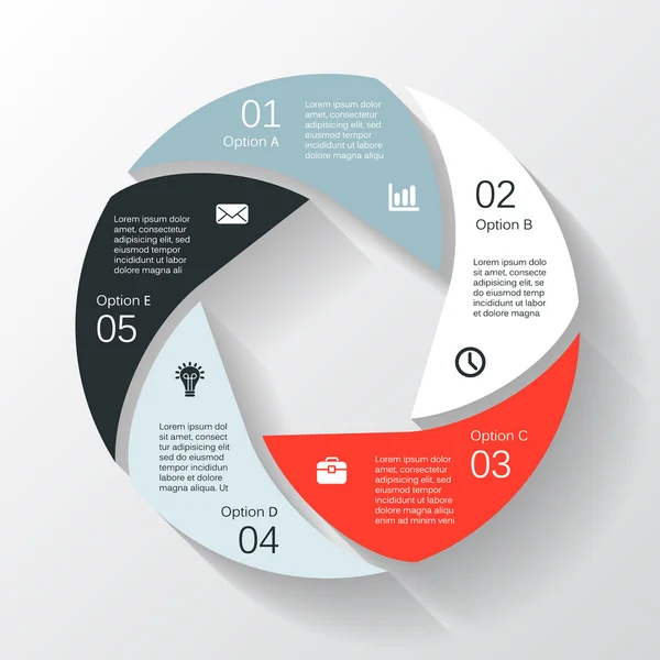 Moderno gráfico de información vectorial para proyecto empresarial — Archivo Imágenes Vectoriales