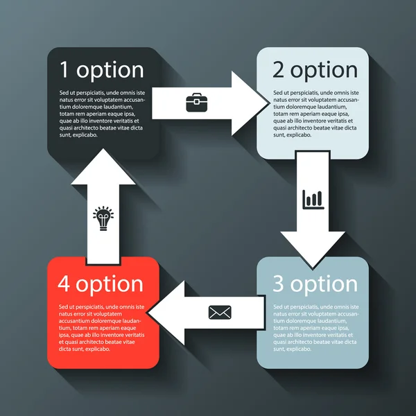 Moderno gráfico de información vectorial para proyecto empresarial — Vector de stock