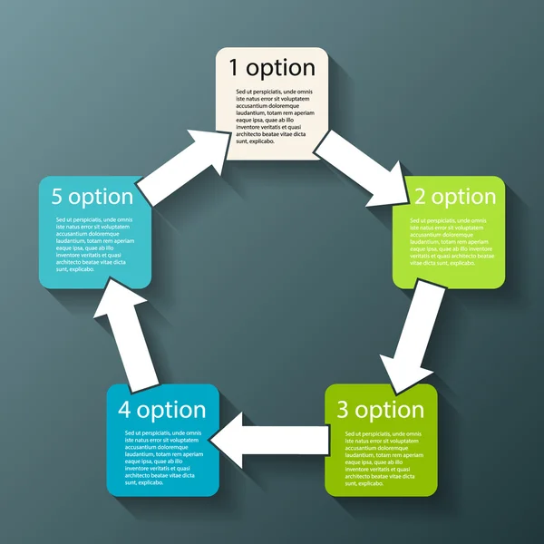 Moderno gráfico de información vectorial para proyecto empresarial — Vector de stock