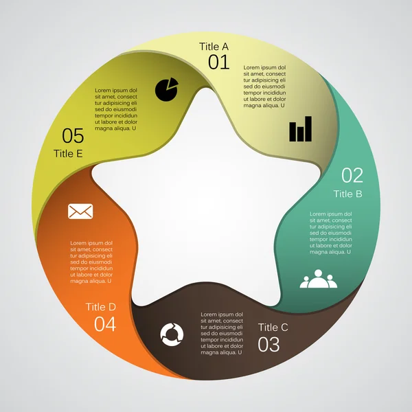 Moderno gráfico de información vectorial para proyecto empresarial — Vector de stock