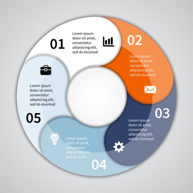 iş projesi için modern vektör bilgi grafiği