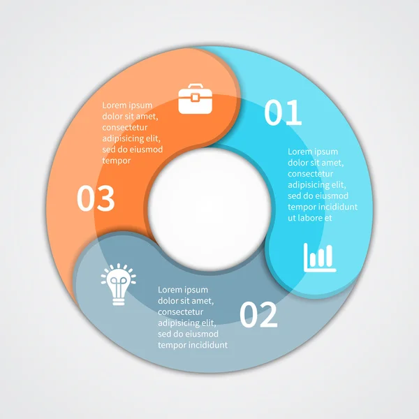 Gráfico moderno de informações vetoriais para projeto de negócios — Vetor de Stock