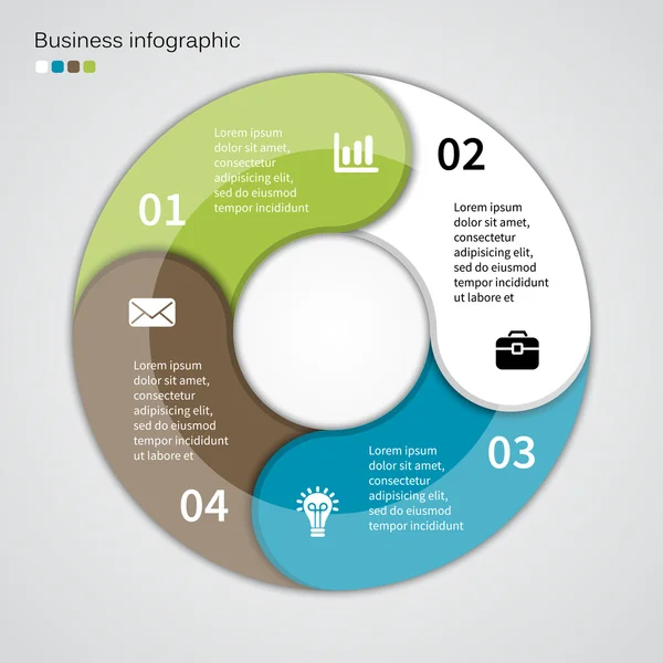 Moderno gráfico de información vectorial para proyecto empresarial — Archivo Imágenes Vectoriales