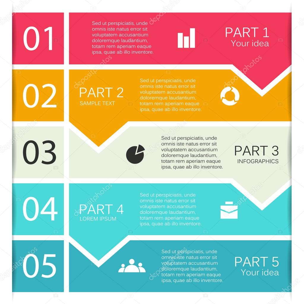 Modern vector info graphic for business project