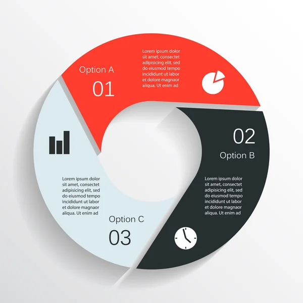 Moderno gráfico de información vectorial para proyecto empresarial — Archivo Imágenes Vectoriales