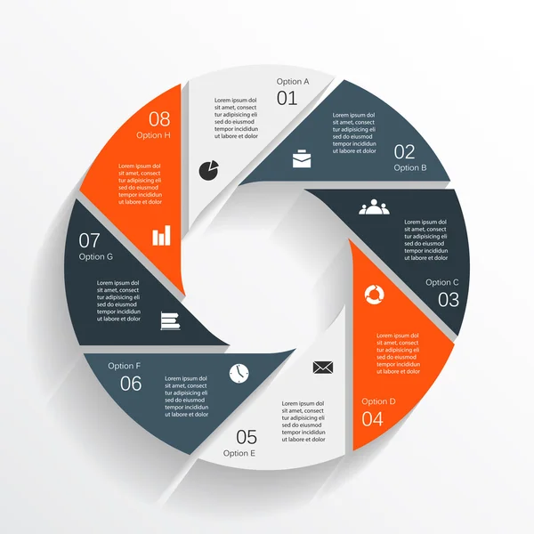 Moderno gráfico de información vectorial para proyecto empresarial — Vector de stock