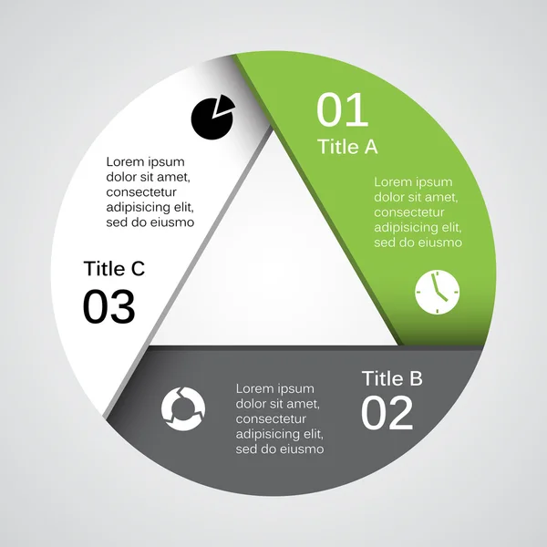 Moderno gráfico de información vectorial para proyecto empresarial — Vector de stock