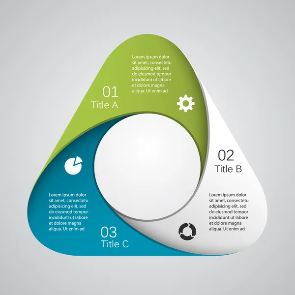 Moderno gráfico de información vectorial para proyecto empresarial — Vector de stock