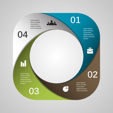 iş projesi için modern vektör bilgi grafiği